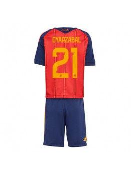 Detské Futbalové oblečenie Španielsko Mikel Oyarzabal #21 MS 2026 Krátky Rukáv - Domáci (+ trenírky)